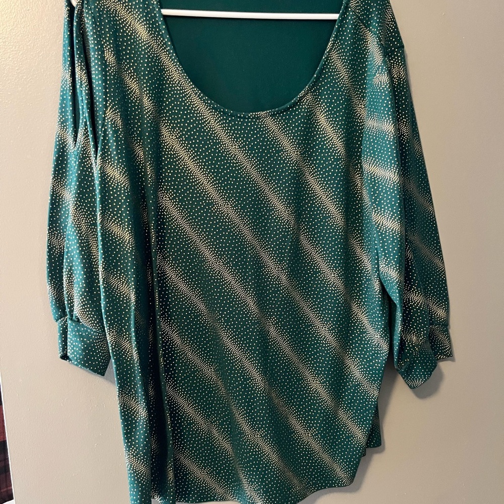 Elegant green and gold Blouse
